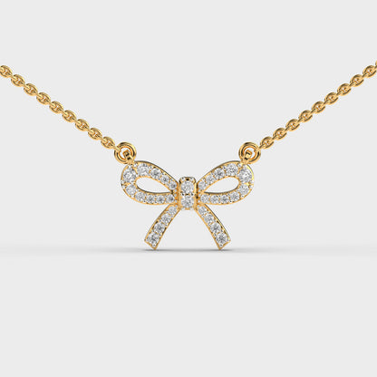 Bow A River Diamond Pendant (With Chain)