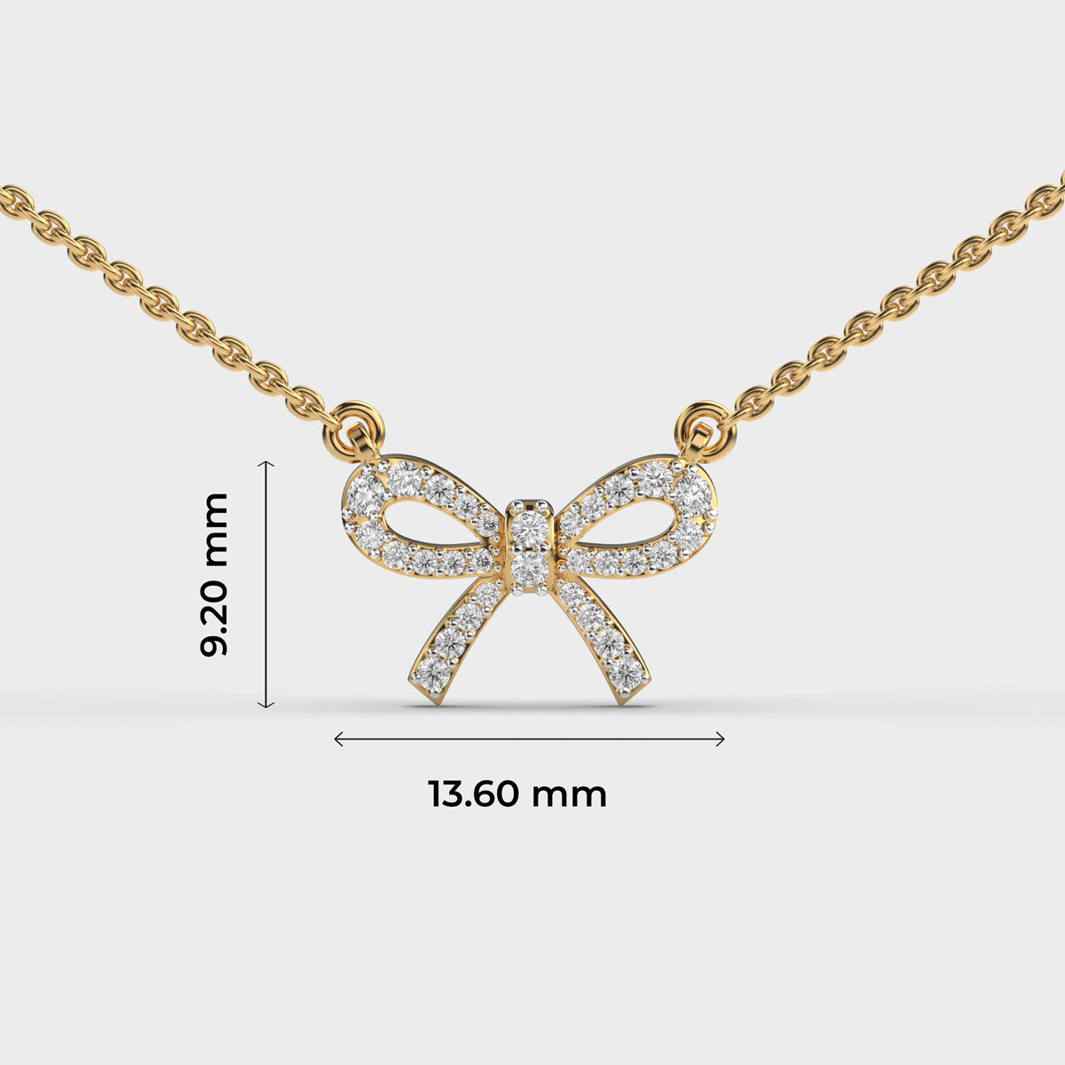 bow a river diamond pendant (with chain)