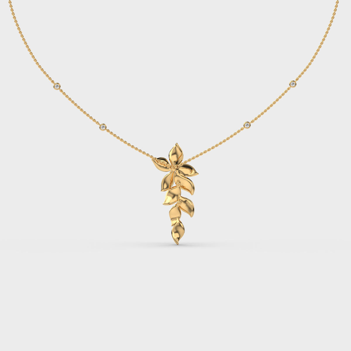 Cascade Wisteria Vine Diamond Necklace