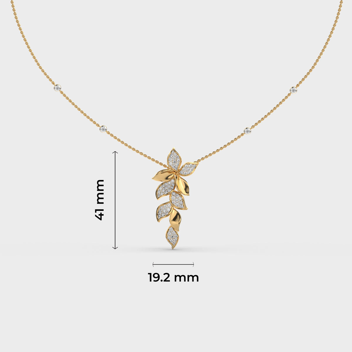 cascade wisteria vine diamond necklace