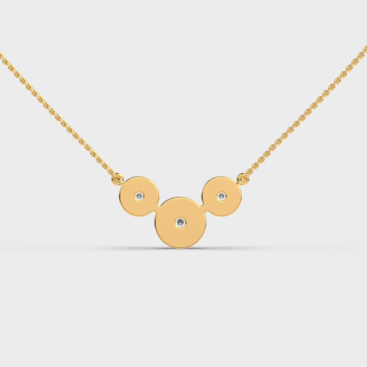 eternal circle of three diamond necklace