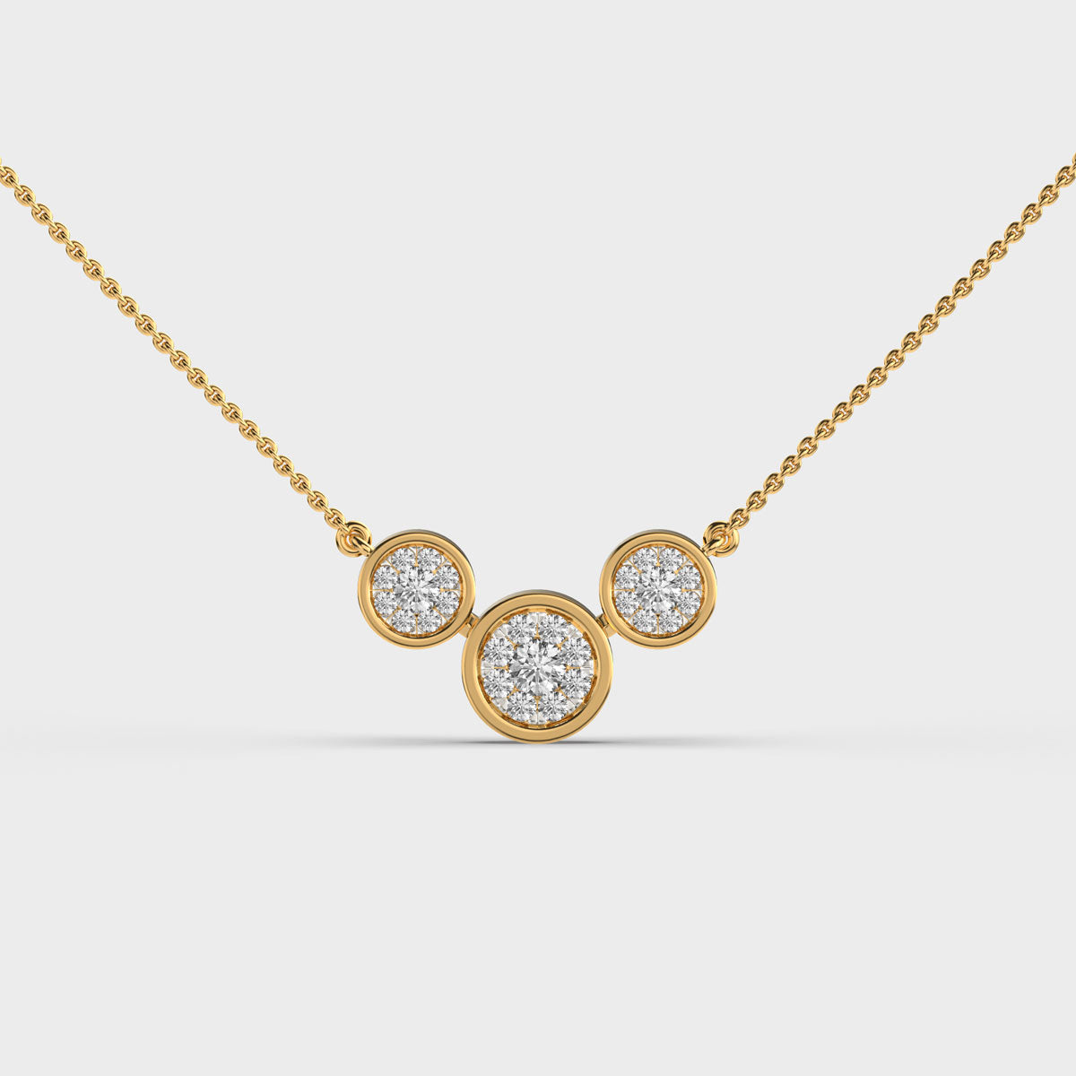 eternal circle of three diamond necklace