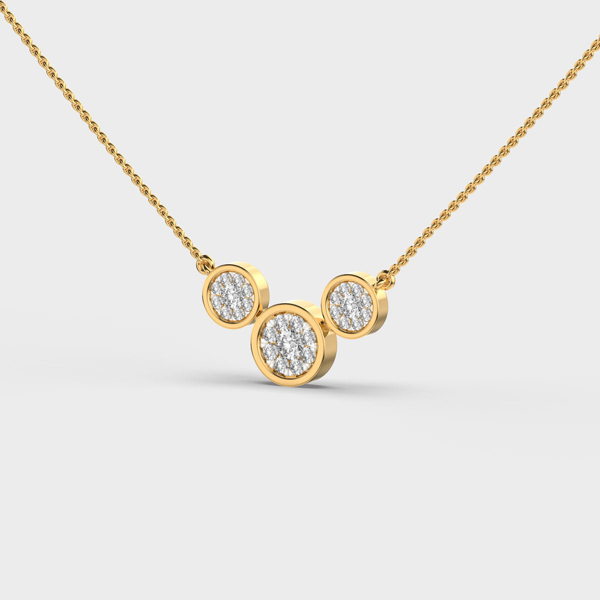 Eternal Circle of Three Diamond Necklace
