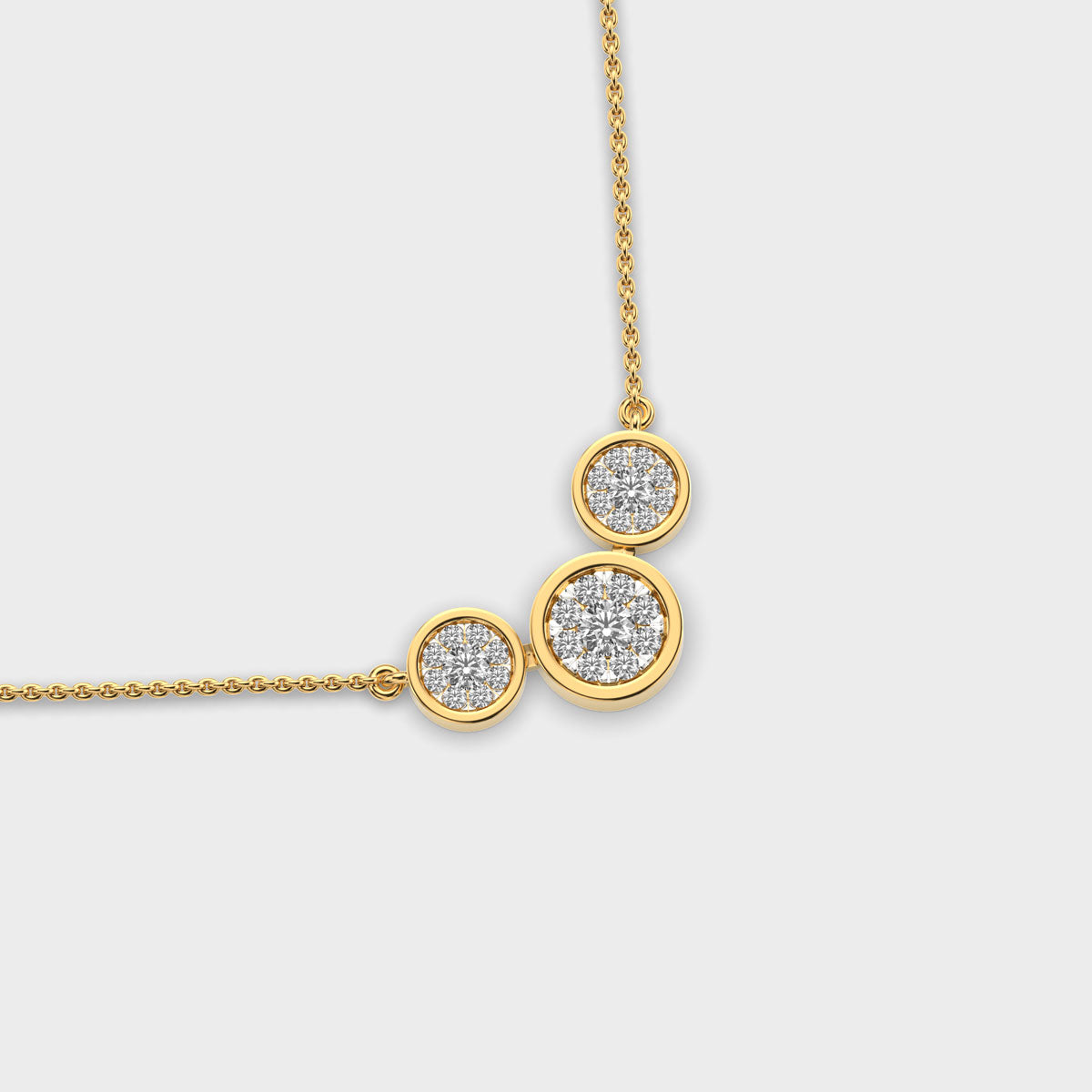 eternal circle of three diamond necklace