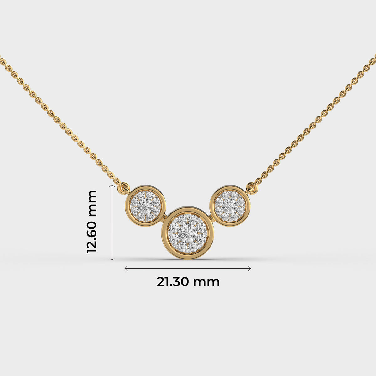 Eternal Circle of Three Diamond Necklace