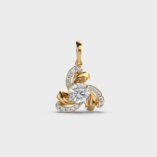 The Winter Flower Diamond Pendant (Without Chain)