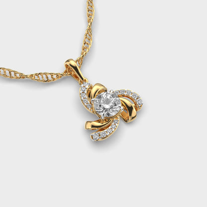 The Winter Flower Diamond Pendant (Without Chain)