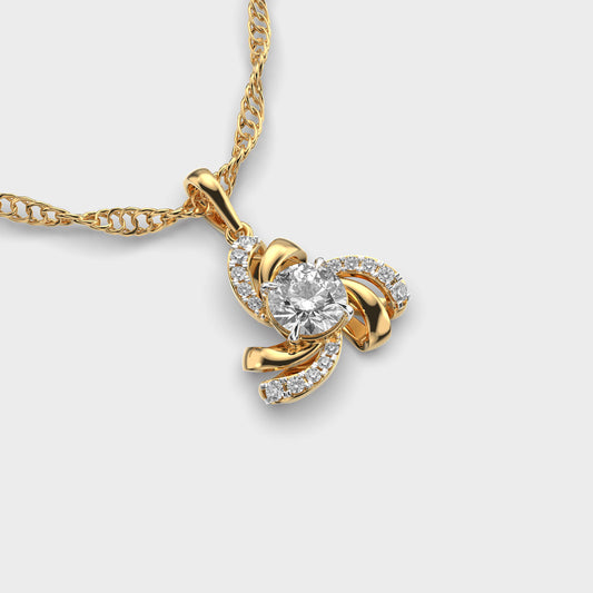 The Winter Flower Diamond Pendant (Without Chain)