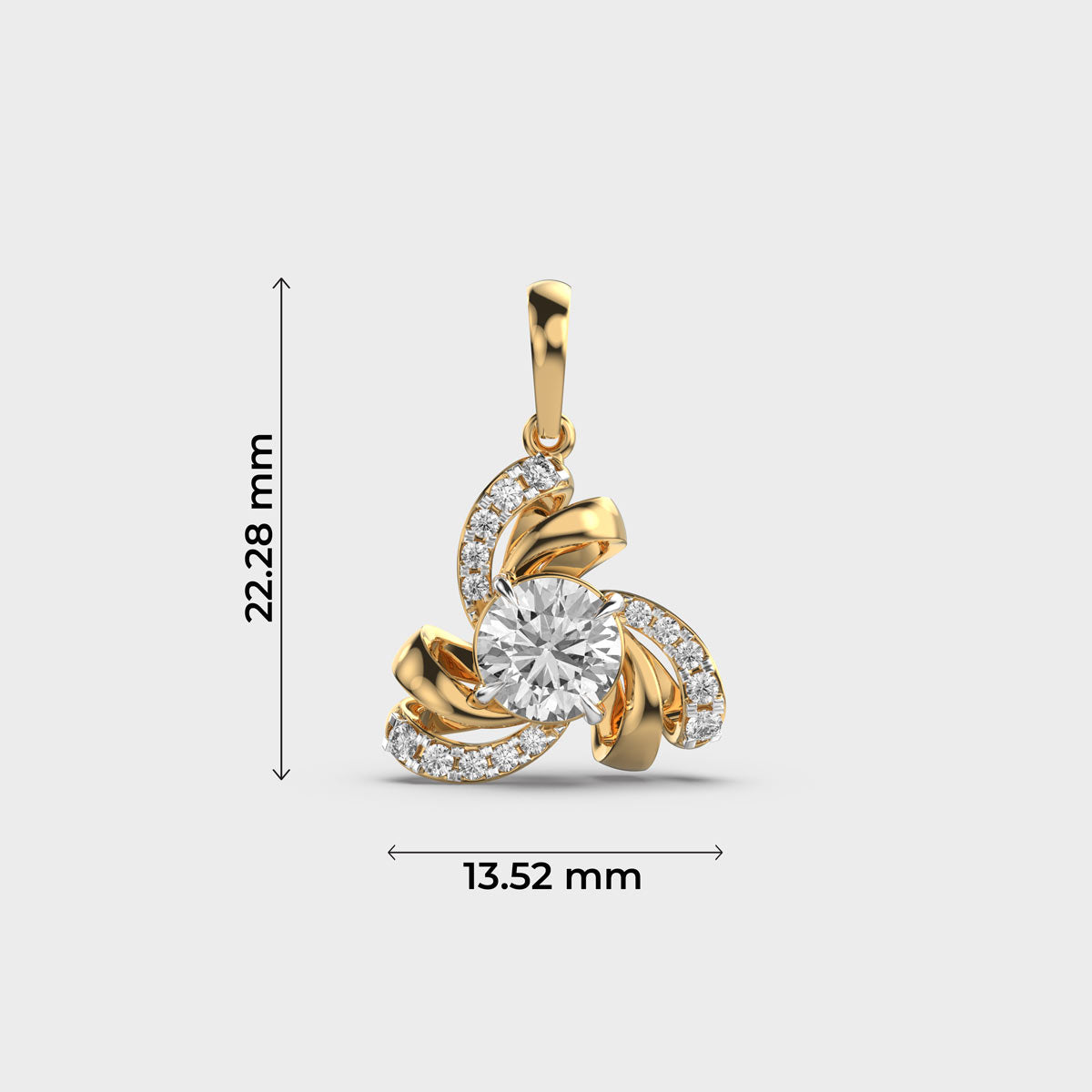 the winter flower diamond pendant (without chain)