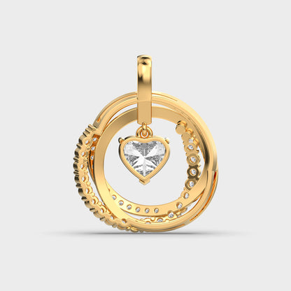 All My Love for You Heart Diamond Pendant (Without Chain)