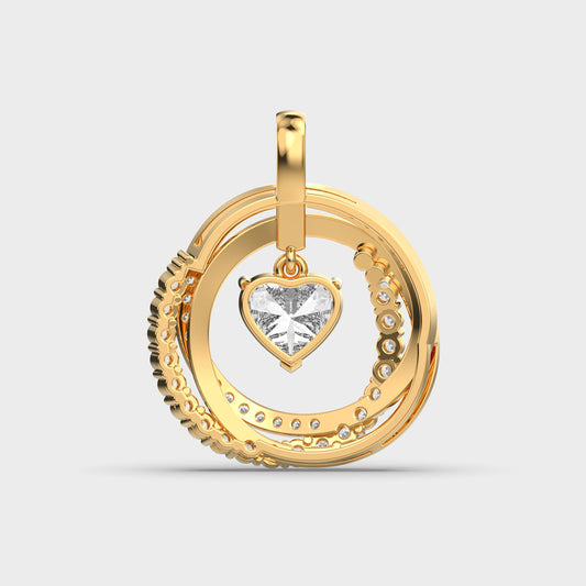 All My Love for You Heart Diamond Pendant (Without Chain)