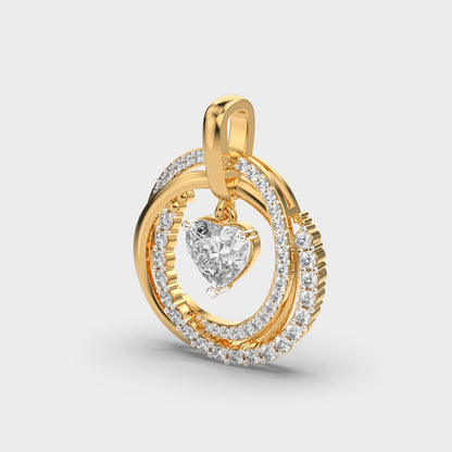 All My Love for You Heart Diamond Pendant (Without Chain)