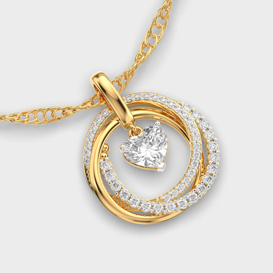 All My Love for You Heart Diamond Pendant (Without Chain)
