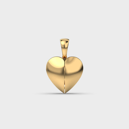 Heart Engraveable Diamond Pendant (Without Chain)