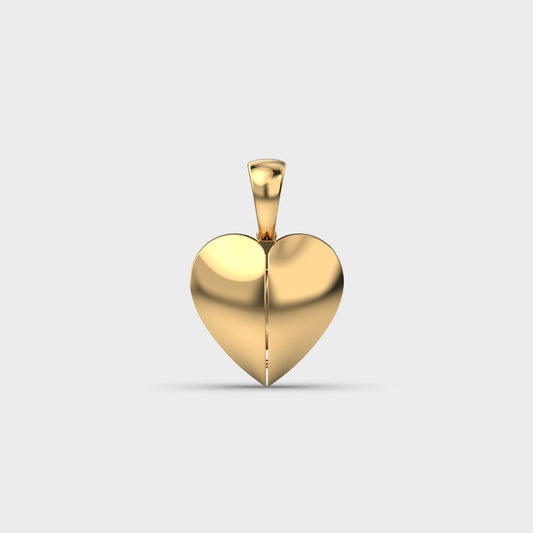 Heart Engraveable Diamond Pendant (Without Chain)