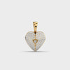 Heart Engraveable Diamond Pendant (Without Chain)