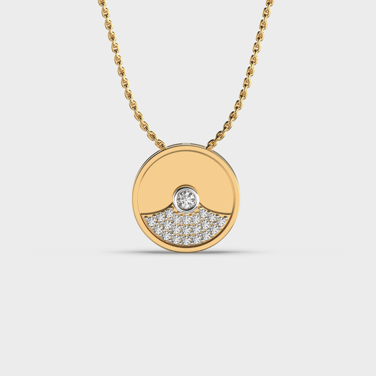 lovingly yours engraveable diamond pendant (with chain)