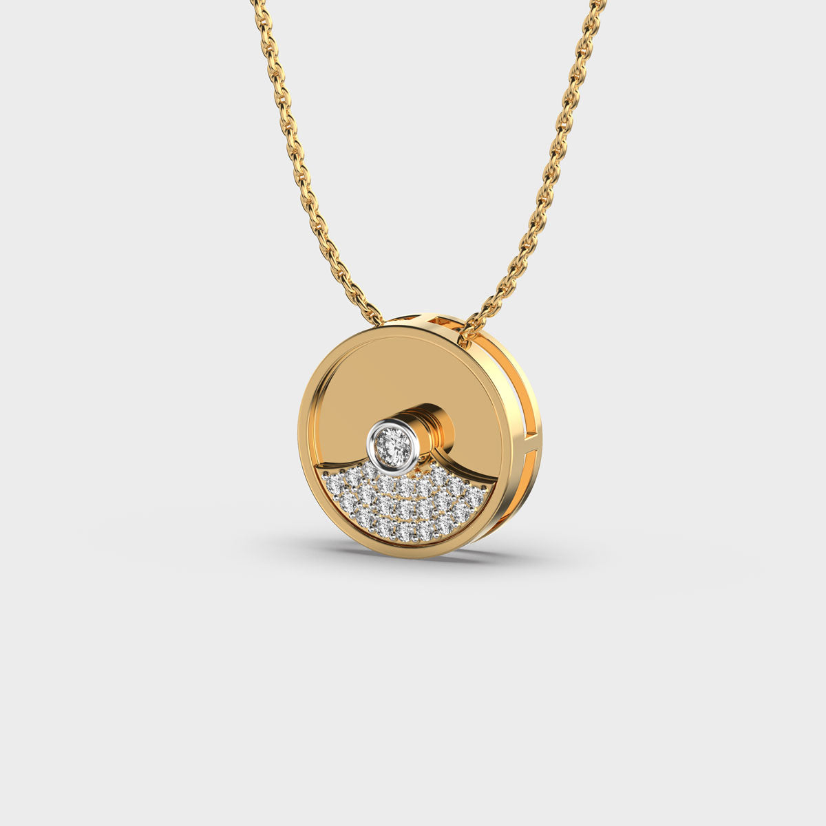 lovingly yours engraveable diamond pendant (with chain)