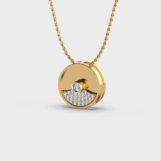 Lovingly Yours Engraveable Diamond Pendant (With Chain)