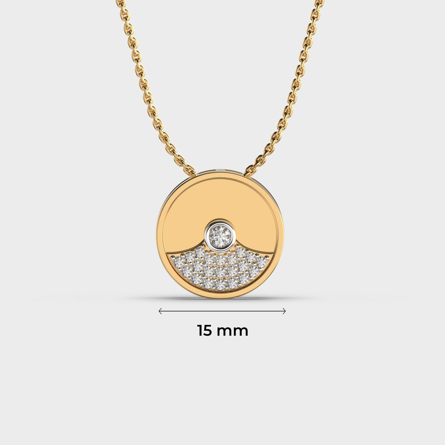 lovingly yours engraveable diamond pendant (with chain)