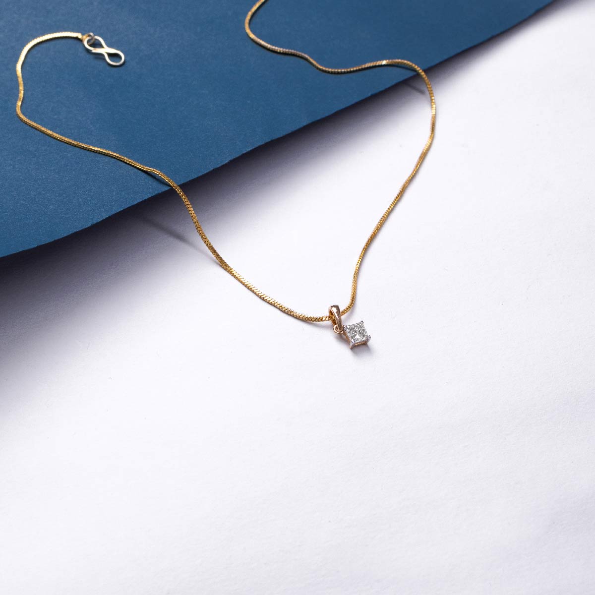 dainty dancing princess cut solitaire pendant (without chain)