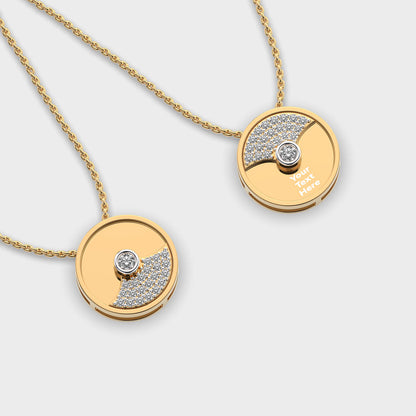 Lovingly Yours Engraveable Diamond Pendant (With Chain)