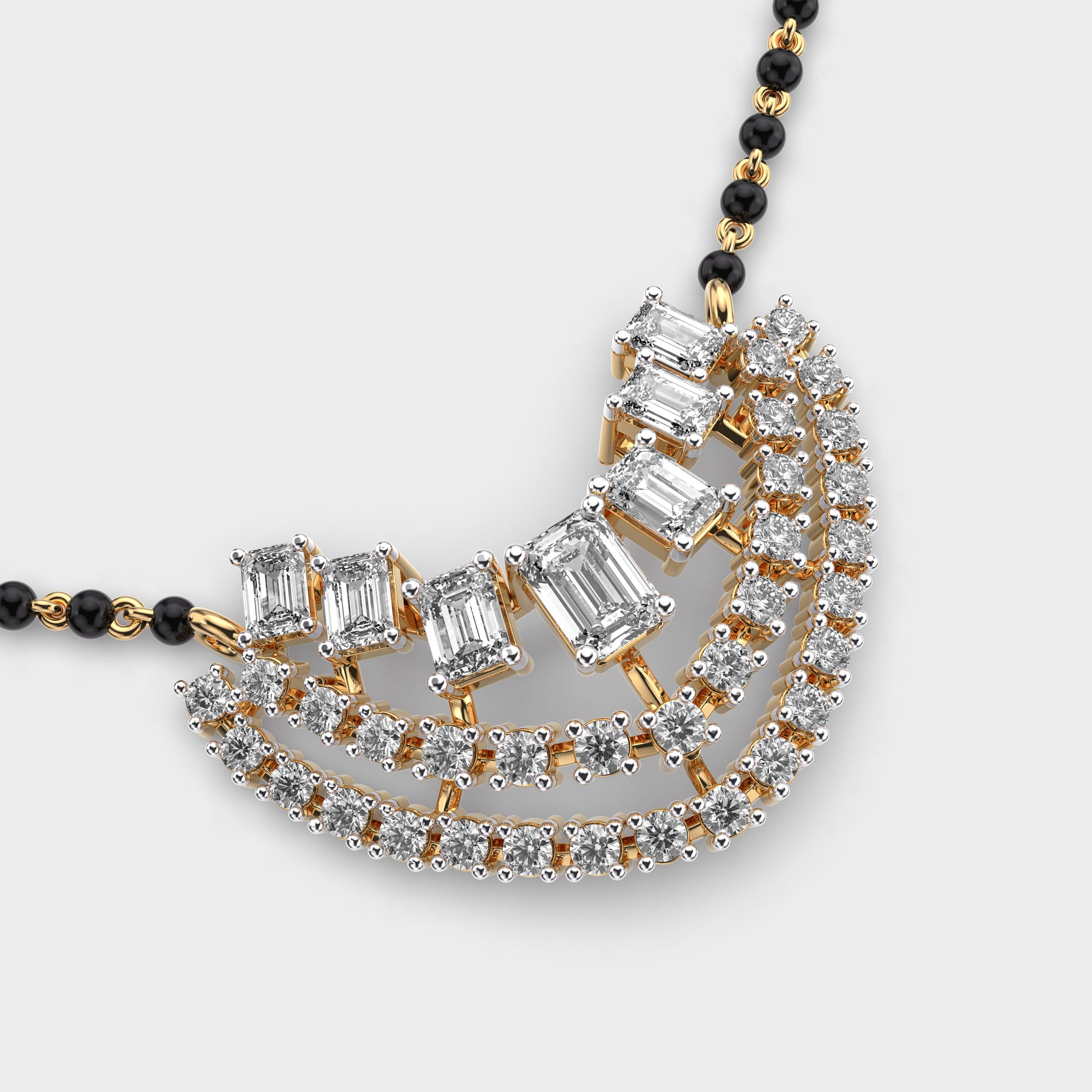 Imperial Crescent Diamond Mangalsutra