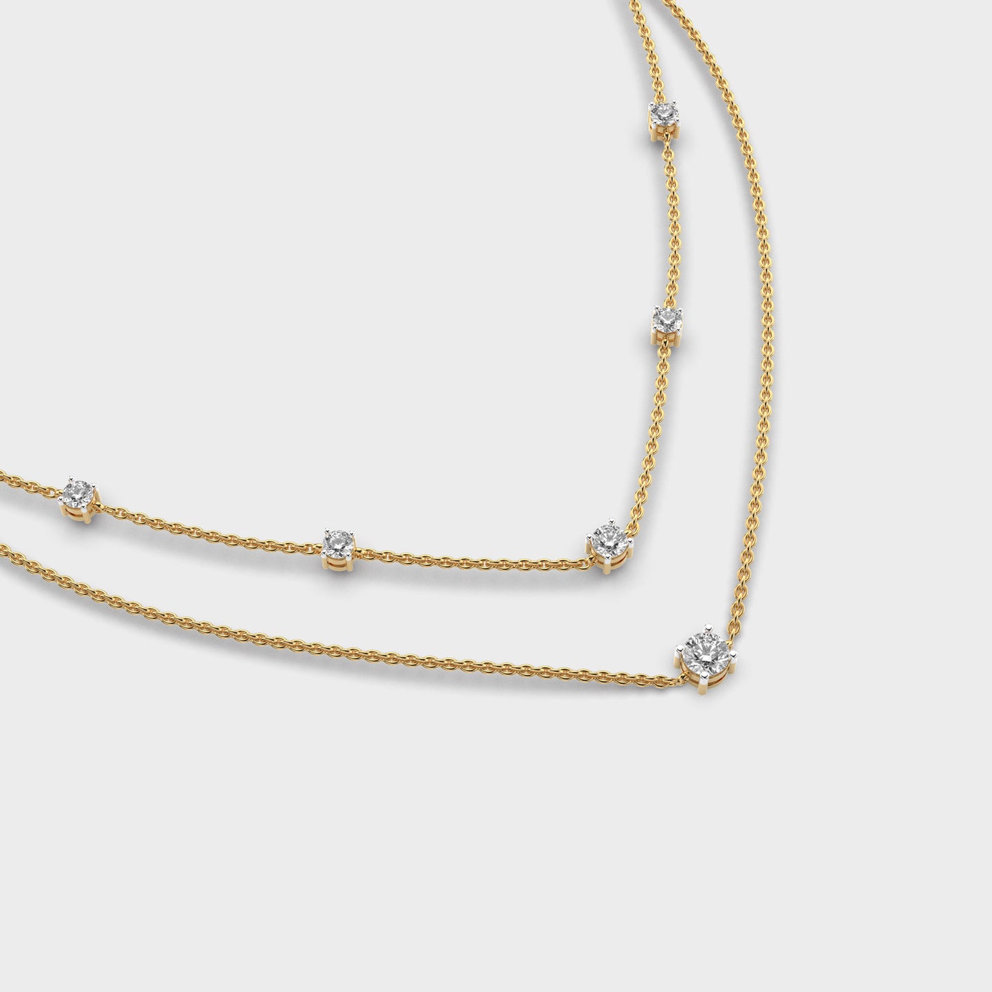 lilibeth amour layered diamond necklace