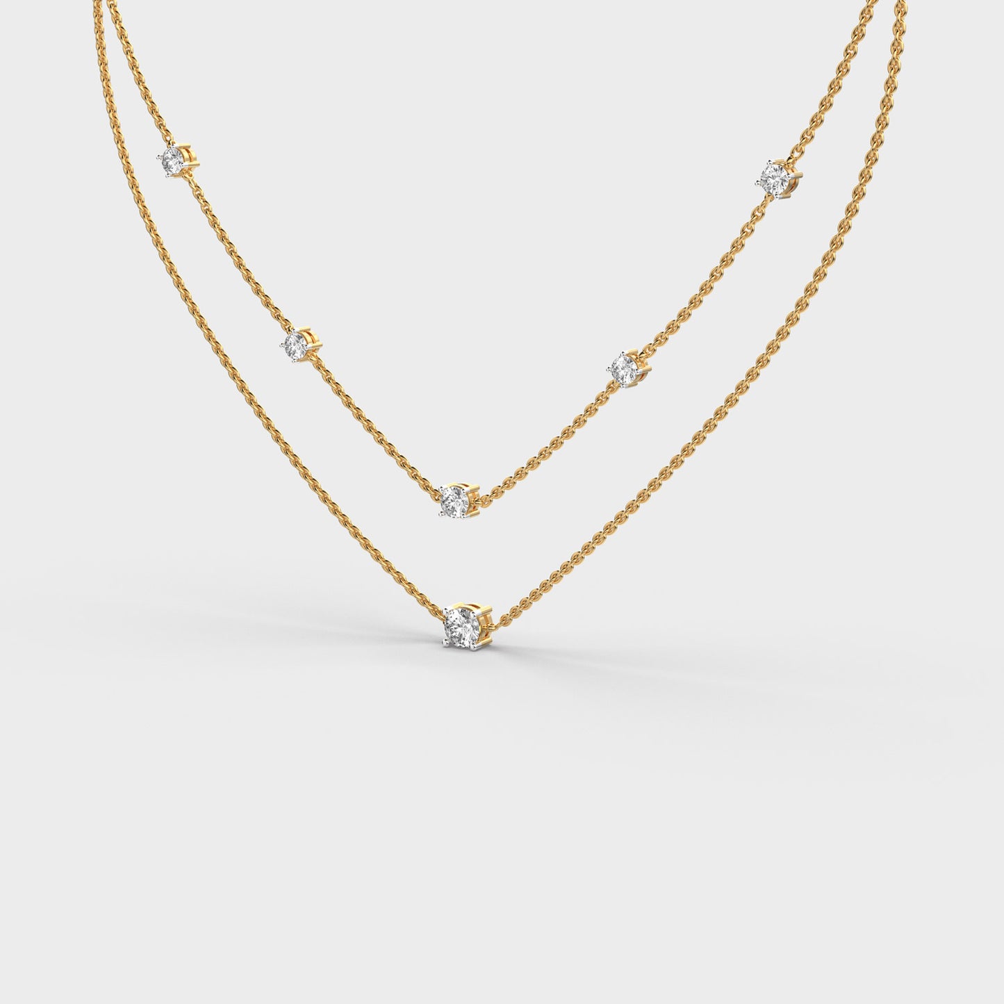 lilibeth amour layered diamond necklace