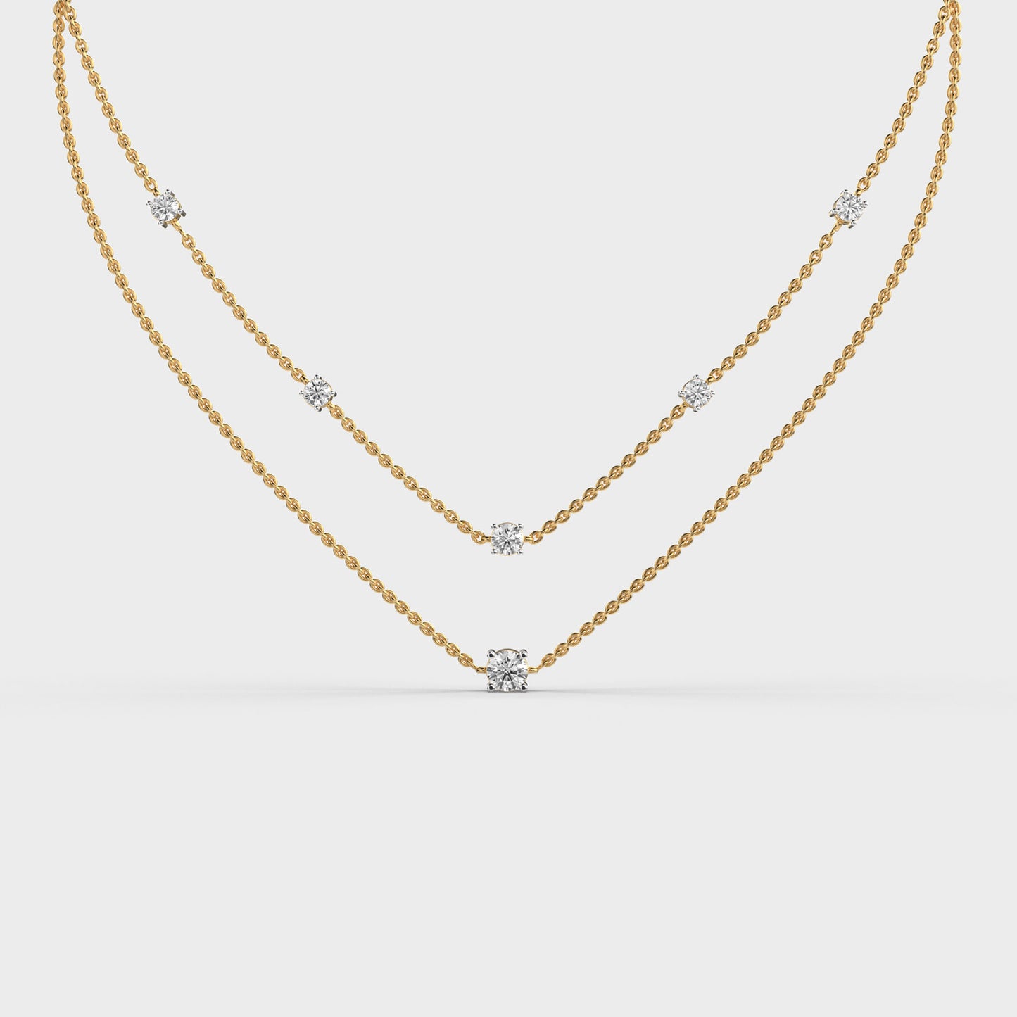 lilibeth amour layered diamond necklace