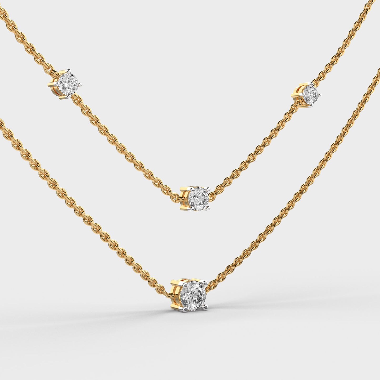 lilibeth amour layered diamond necklace