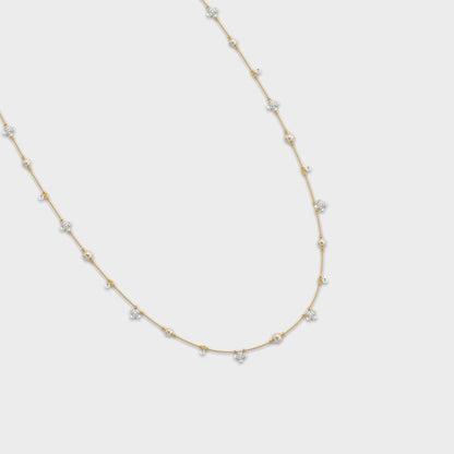 Mixed Diamond Layer Necklace