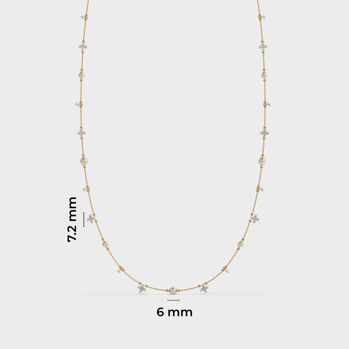 mixed diamond layer necklace