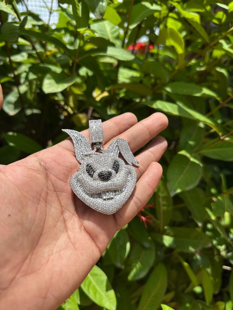 custom iced out face pendant hip hop pendant/ 925silver pendant/ hip hop pendant/ diamond jewelry/ hip hop jewelry for men/ gift for him