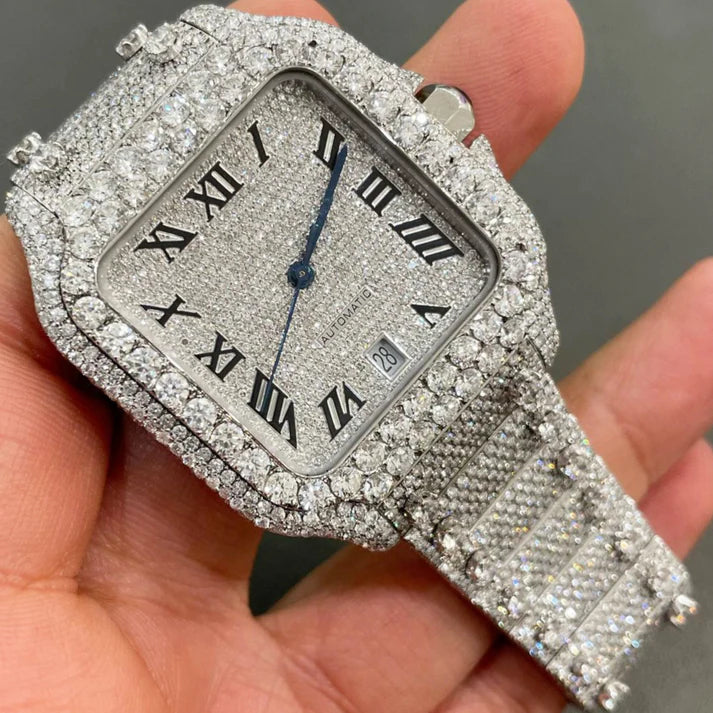 moissanite diamond full iced out watch for sports