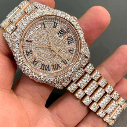 Luxury Full Iced Out Moissanite Diamond Watch for Men