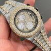Fully iced out moissanite diamond watch