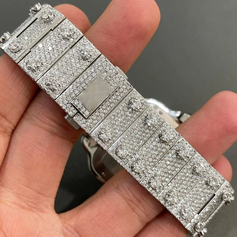 moissanite diamond full iced out watch for sports