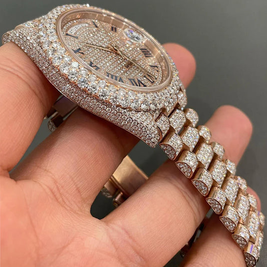 Luxury Full Iced Out Moissanite Diamond Watch for Men