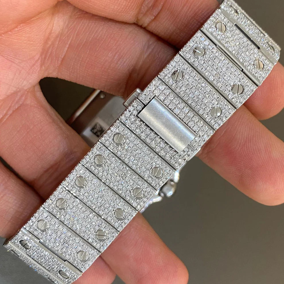 moissanite diamond full iced out watch for sports