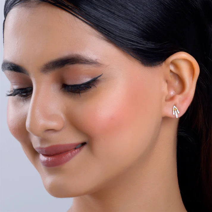 gold aspire diamond earrings