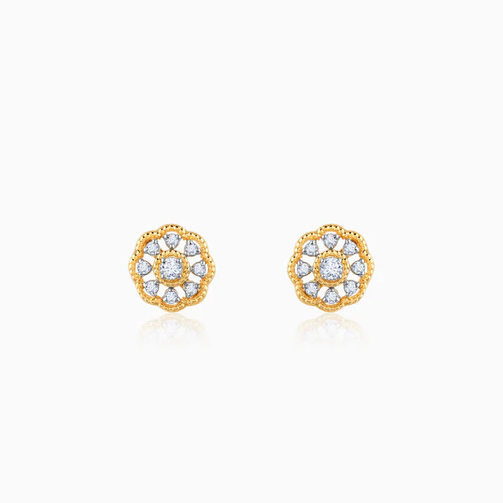 Gold Bloom Buddies Diamond Earrings