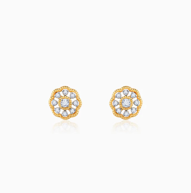 Gold Bloom Buddies Diamond Earrings