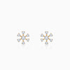 Gold Starburst Sparkle Diamond Earrings
