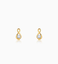 Gold Boundless Solitaire Diamond Studs