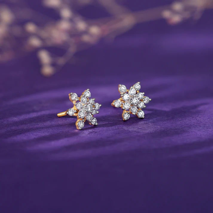 gold empress spark diamond earrings