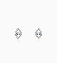 Gold Mystic Eyes Diamond Stud Earrings