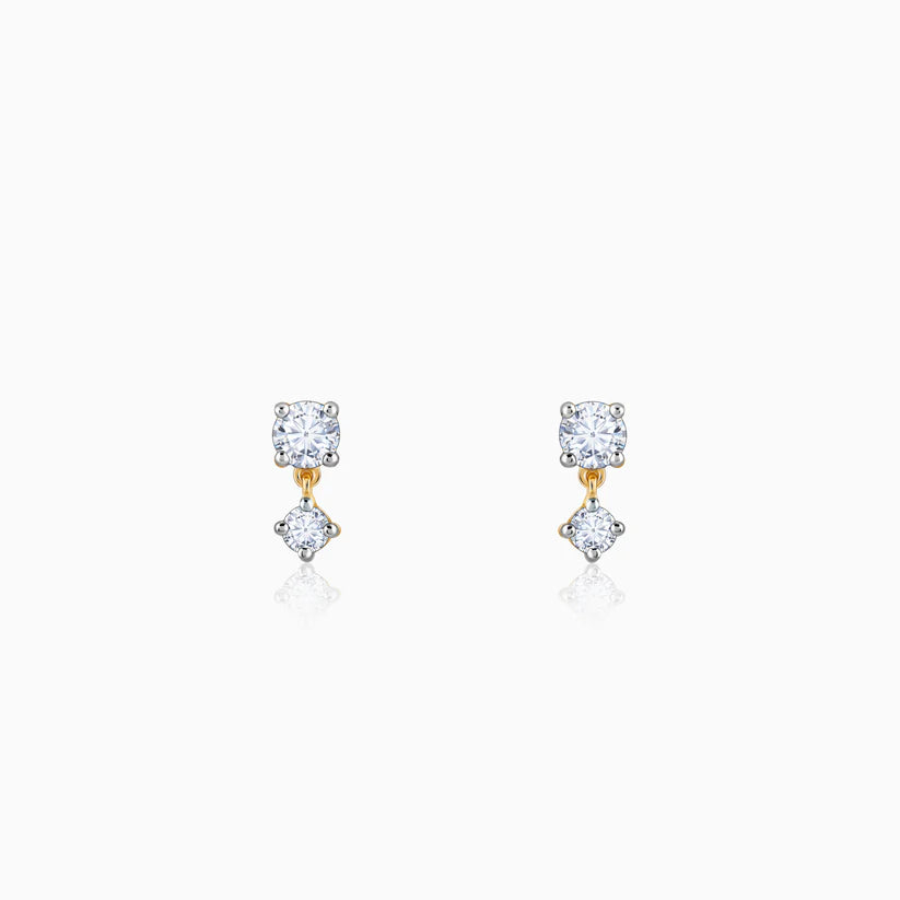 gold paseo diamond studs