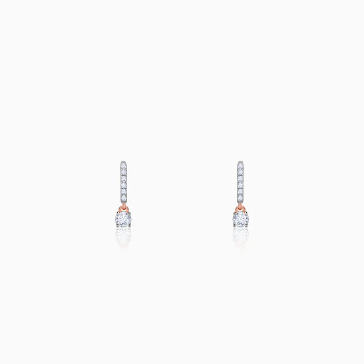 Rose Gold Amazed Diamond Earrings