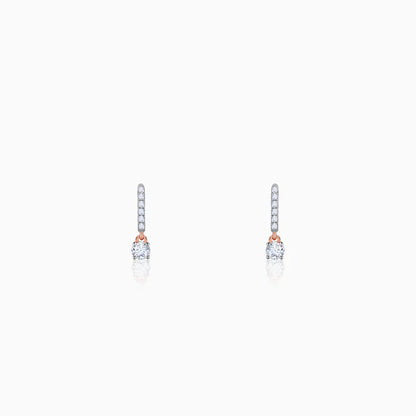 Rose Gold Amazed Diamond Earrings